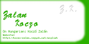 zalan koczo business card